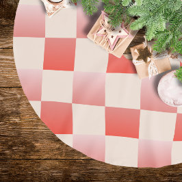 Falda Para El Árbol De Navidad De Poliéster Gradiente de gradiente de barrido de coral control