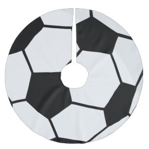 Falda Para El Árbol De Navidad De Poliéster Gráfico clásico de balón de fútbol para fanáticos