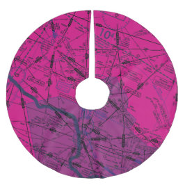 Falda Para El Árbol De Navidad De Poliéster Gráfico de aviación de baja altitud