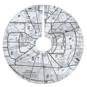 Falda Para El Árbol De Navidad De Poliéster Gráfico de TAC del aeropuerto de Phoenix