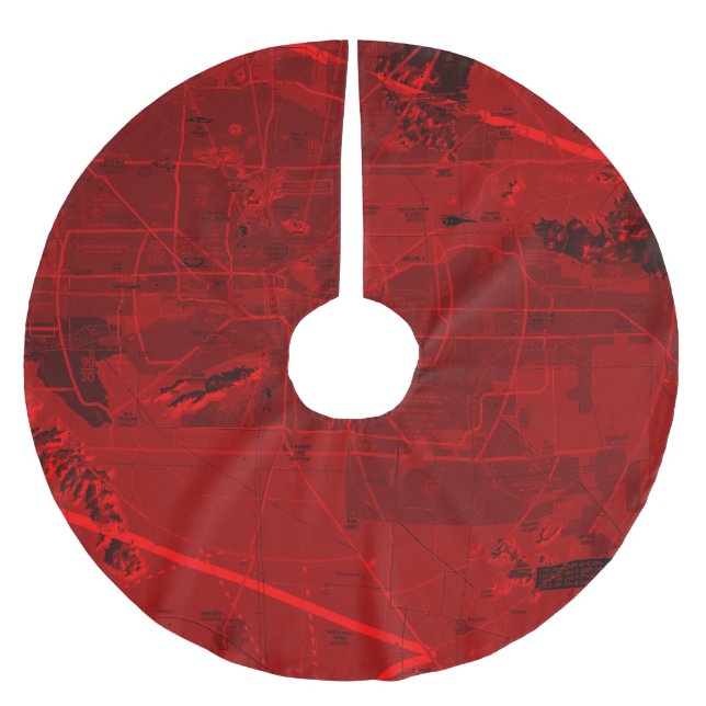 Falda Para El Árbol De Navidad De Poliéster Gráfico TAC de Phoenix (Anverso)