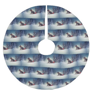 Falda Para El Árbol De Navidad De Poliéster Gran Navidad danés en invierno