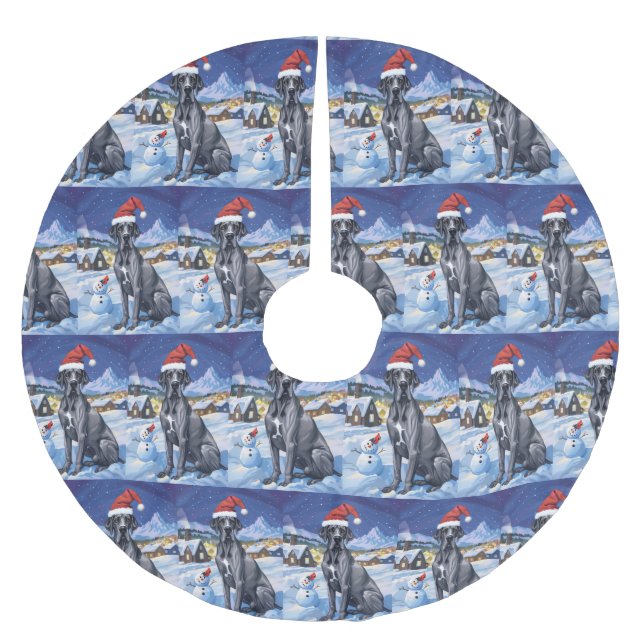 Falda Para El Árbol De Navidad De Poliéster Gran Navidad de Invierno Dane Wonderland (Anverso)