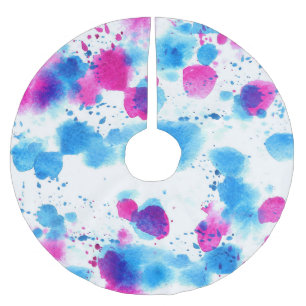 Falda Para El Árbol De Navidad De Poliéster Grunge Stains Textura de acuarela