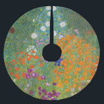 Falda Para El Árbol De Navidad De Poliéster Gustav Klimt - Jardín de flores<br><div class="desc">Jardín de flores - Gustav Klimt en 1905-1907</div>