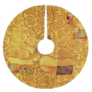 Falda Para El Árbol De Navidad De Poliéster Gustav Klimt Nouveau, árbol de la vida