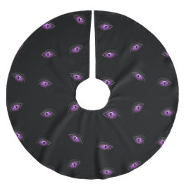 Falda Para El Árbol De Navidad De Poliéster Halloween, Ojos Morados, Truco o Trato, Buu
