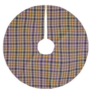 Falda Para El Árbol De Navidad De Poliéster Halloween Plaid Tartan