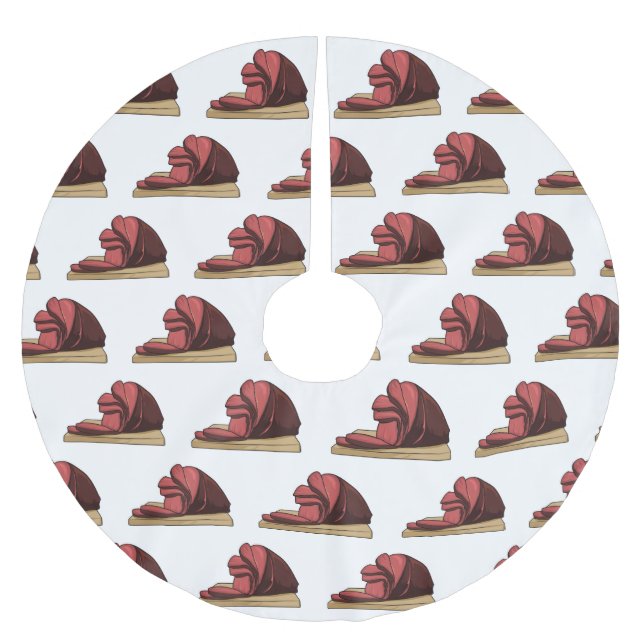 Falda Para El Árbol De Navidad De Poliéster Ham personalizado ilustracion (Anverso)