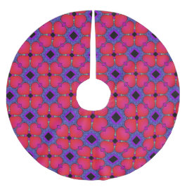 Falda Para El Árbol De Navidad De Poliéster Hearts