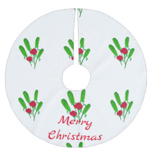 Falda Para El Árbol De Navidad De Poliéster Hermoso Bouquet de pastas con Rosas Thunder_Cove
