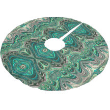 Hermoso resumen fractal estilo Art déco Verde azul