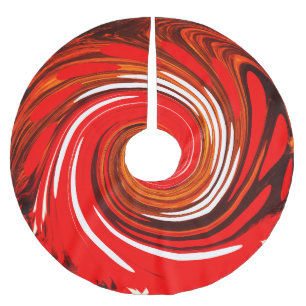 Falda Para El Árbol De Navidad De Poliéster Hermosos Navidades felices rojos