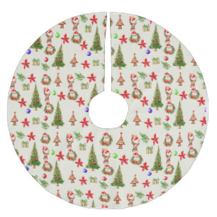 Falda Para El Árbol De Navidad De Poliéster Hogar acogedor temático de Navidad soñador y descu