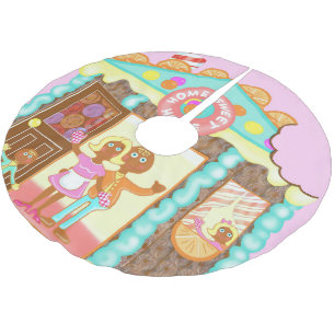 Falda Para El Árbol De Navidad De Poliéster Hogar dulce hogar
