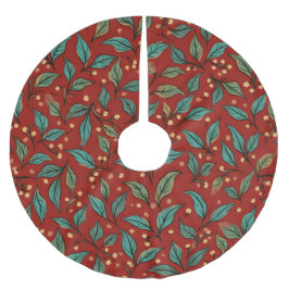 Falda Para El Árbol De Navidad De Poliéster Holly Revisitado