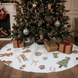 Falda Para El Árbol De Navidad De Poliéster Howdy Navidades Western Cowboy