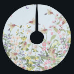 Falda Para El Árbol De Navidad De Poliéster Hummingbird Floral Garden Vintage Ilustracion<br><div class="desc">Hermoso colibrí en un jardín de flores floridas. El colibrí y las flores se unen en un jardín de belleza romántica. ¡La serenata de la naturaleza! El paraíso de los colibríes: belleza florida en medio de un paraíso floral. florido, patrón, colibrí, colorido, romántico, decoración, árbol, flor, fondo, abstracto, textura, verano,...</div>
