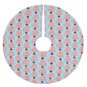 Falda Para El Árbol De Navidad De Poliéster Humor de personalizado de pulpo de bebé de color r