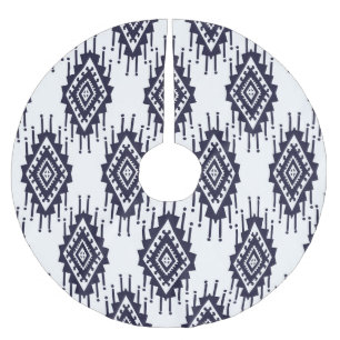 Falda Para El Árbol De Navidad De Poliéster Ikat Boho Aztec Textile Motif
