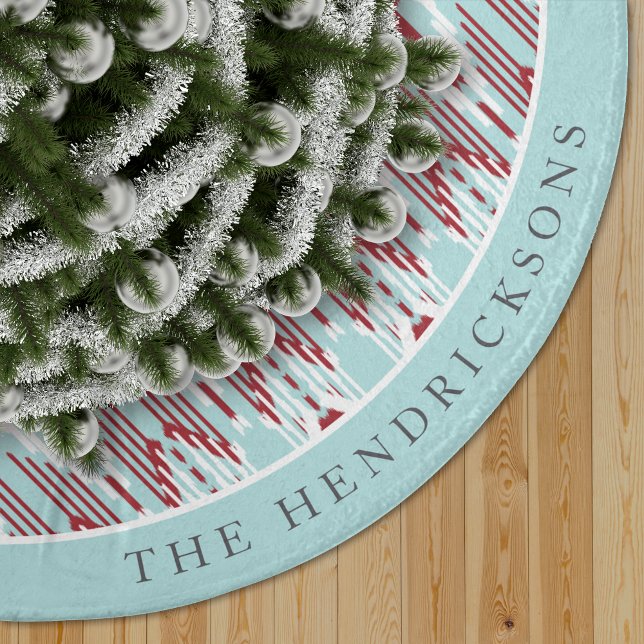 Falda Para El Árbol De Navidad De Poliéster Ikat de vacaciones personalizado (Subido por el creador)