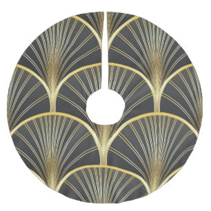 Falda Para El Árbol De Navidad De Poliéster Ilustracion Art Deco de textura geométrica