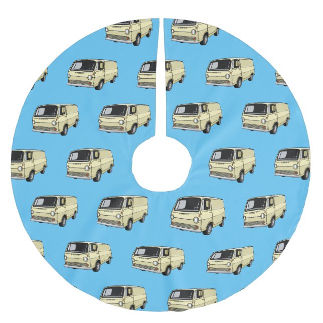 Falda Para El Árbol De Navidad De Poliéster Ilustracion clásico van personalizado (Anverso)