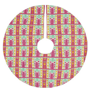 Falda Para El Árbol De Navidad De Poliéster Ilustracion de diseño textil tradicional indio