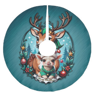 Falda Para El Árbol De Navidad De Poliéster Ilustracion de Navidades alegres e invitantes