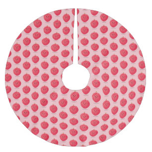 Falda Para El Árbol De Navidad De Poliéster Ilustracion de personalizado de linché rosado