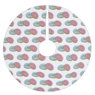 Falda Para El Árbol De Navidad De Poliéster Ilustracion Donut personalizado
