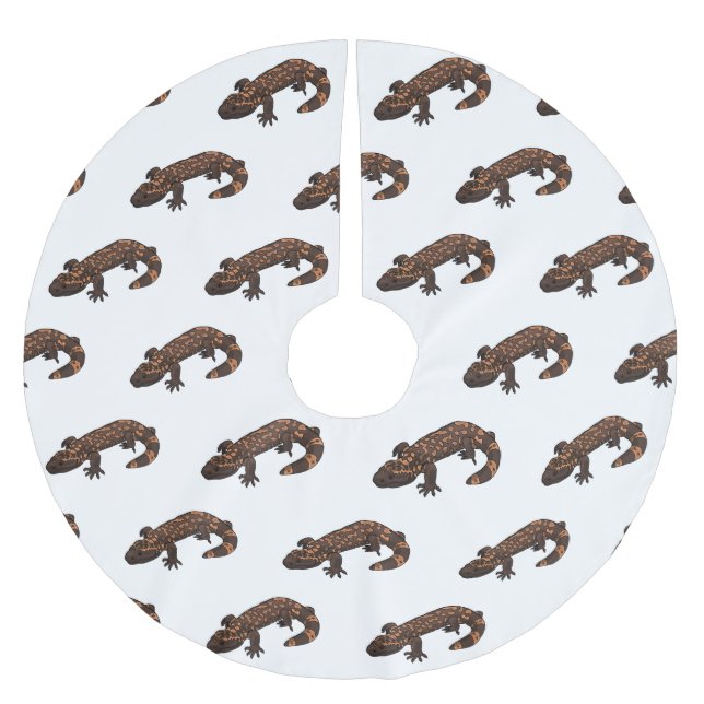 Falda Para El Árbol De Navidad De Poliéster Ilustracion monstruo personalizado Gila (Anverso)