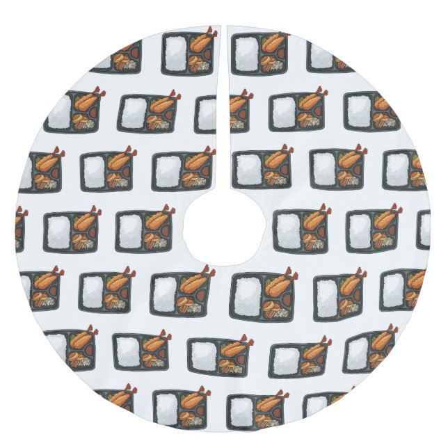 Falda Para El Árbol De Navidad De Poliéster Ilustracion personalizado Bento (Anverso)