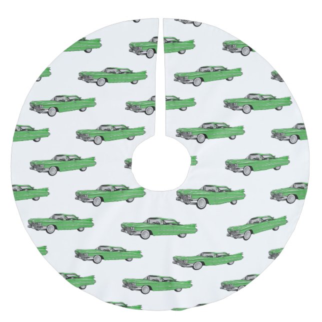 Falda Para El Árbol De Navidad De Poliéster Ilustracion personalizado clásico de 1959 (Anverso)