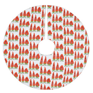 Falda Para El Árbol De Navidad De Poliéster Ilustracion personalizado de chiles cantantes