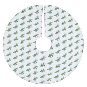 Falda Para El Árbol De Navidad De Poliéster Ilustracion personalizado de insectos de cricket v