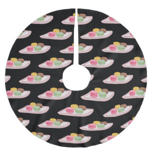 Falda Para El Árbol De Navidad De Poliéster Ilustracion personalizado de Macaron