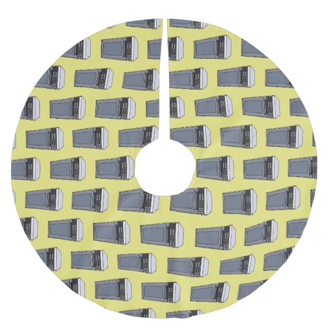 Falda Para El Árbol De Navidad De Poliéster Ilustracion personalizado de microondas (Anverso)