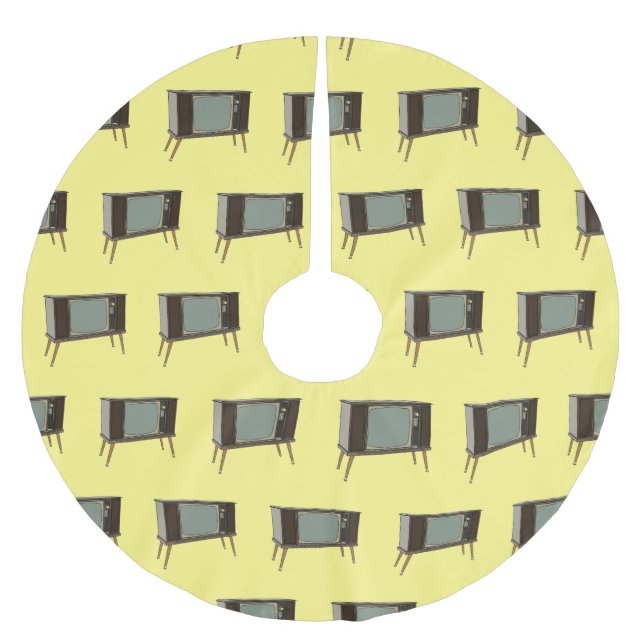 Falda Para El Árbol De Navidad De Poliéster Ilustracion personalizado de televisión (Anverso)