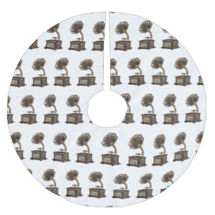 Falda Para El Árbol De Navidad De Poliéster Ilustracion personalizado girable