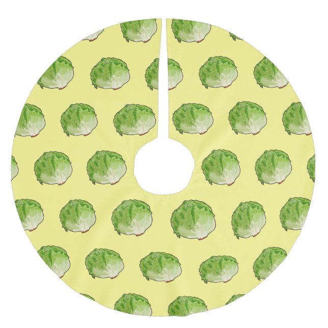 Falda Para El Árbol De Navidad De Poliéster Ilustracion personalizado Lettuce (Anverso)