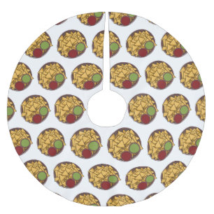 Falda Para El Árbol De Navidad De Poliéster Ilustracion personalizado Nachos