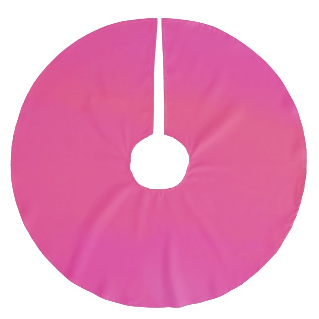 Falda Para El Árbol De Navidad De Poliéster Impresión digital de giro rosado (Anverso)