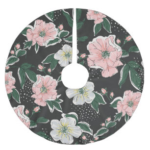 Falda Para El Árbol De Navidad De Poliéster Impresión vintage: patrón abstracto