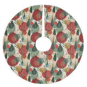 Falda Para El Árbol De Navidad De Poliéster Invierno / Navidades Resumen de arte en mosaico