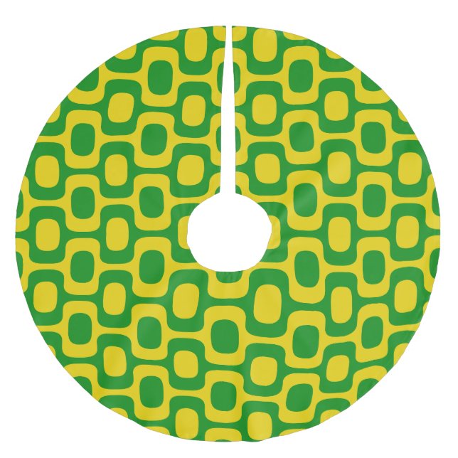 Falda Para El Árbol De Navidad De Poliéster Ipanema Sidewalk Pattern, Beach Pattern, Brazil (Anverso)
