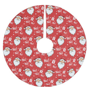 Falda Para El Árbol De Navidad De Poliéster Jolly Navidades Santa Claus
