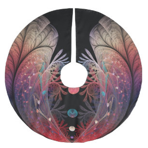 Falda Para El Árbol De Navidad De Poliéster Jonglage Resumen arte fractal moderno de fantasía