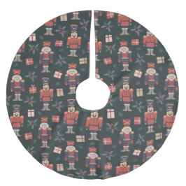 Falda Para El Árbol De Navidad De Poliéster Juguetes Nutcrackers