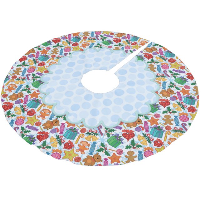 Falda Para El Árbol De Navidad De Poliéster Juguetes y Navidades Treeskirt (Angular)